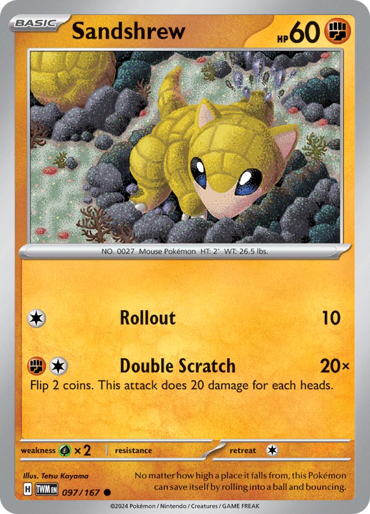 Sandshrew (097/167) [Scarlet & Violet: Twilight Masquerade] | Exor Games Dartmouth