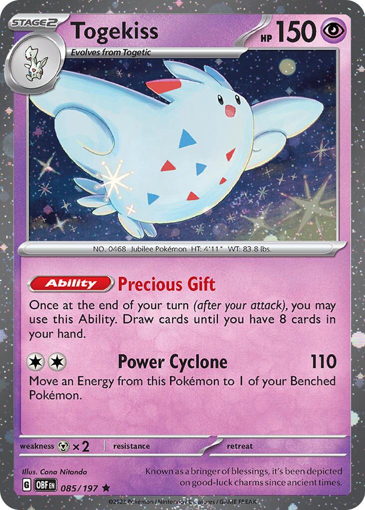 Togekiss (085/197) (Cosmos Holo) [Scarlet & Violet: Obsidian Flames] | Exor Games Dartmouth