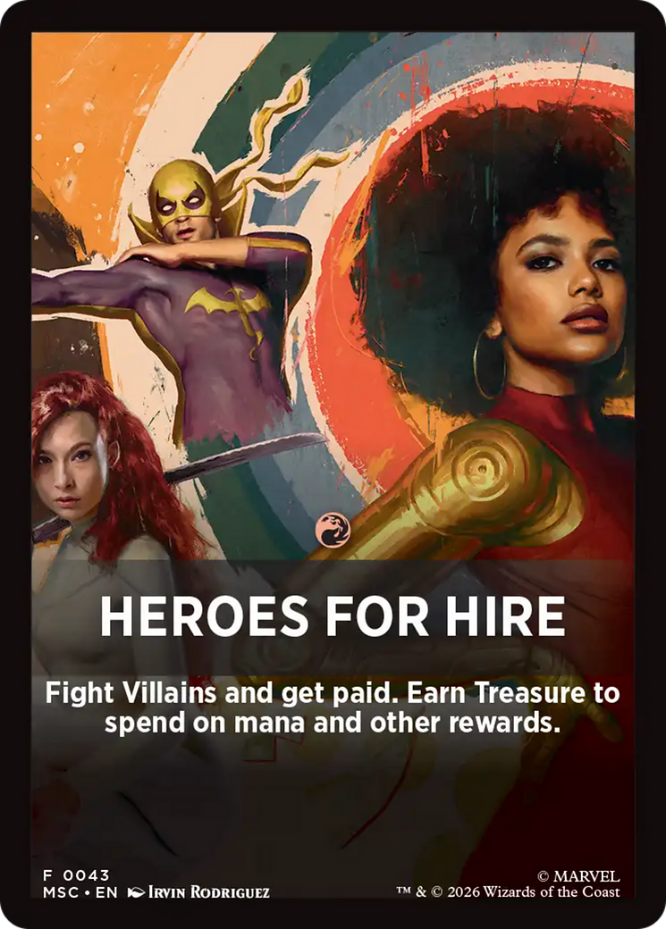 Heroes For Hire Theme Card [Marvel Super Heroes Commander] | Exor Games Dartmouth