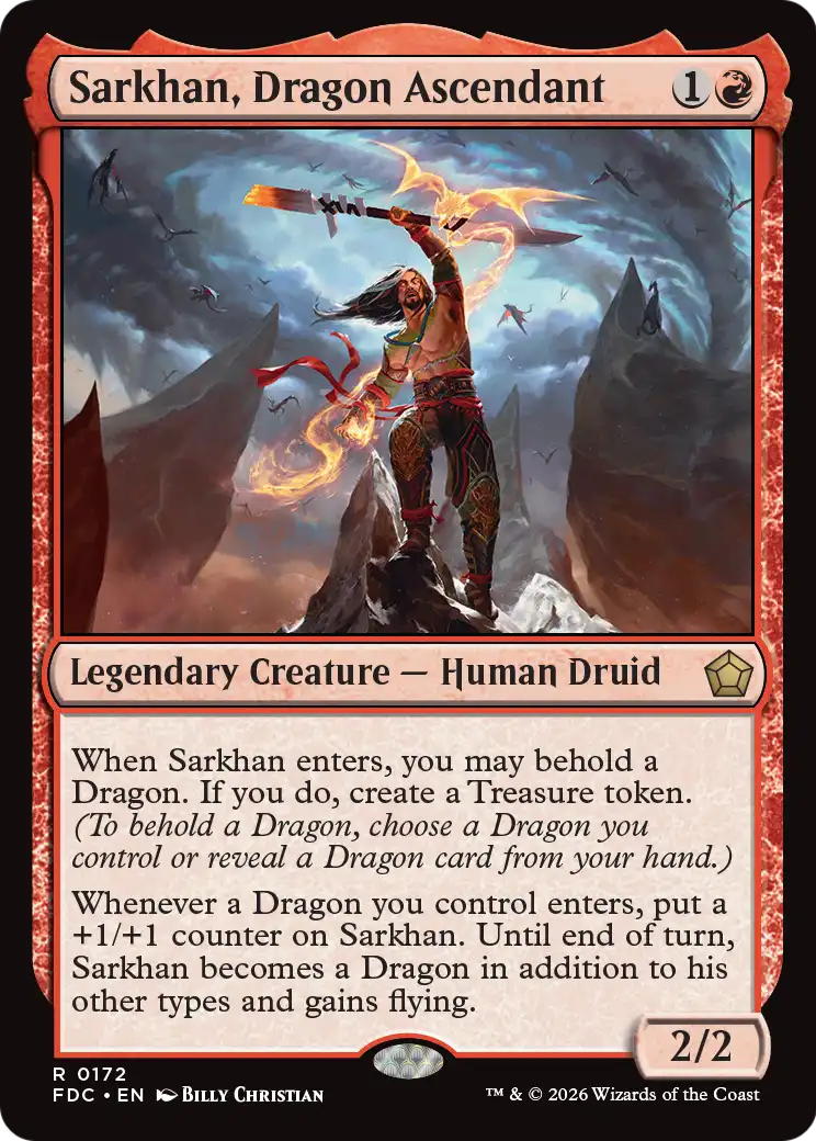 Sarkhan, Dragon Ascendant [Foundations Commander] | Exor Games Dartmouth