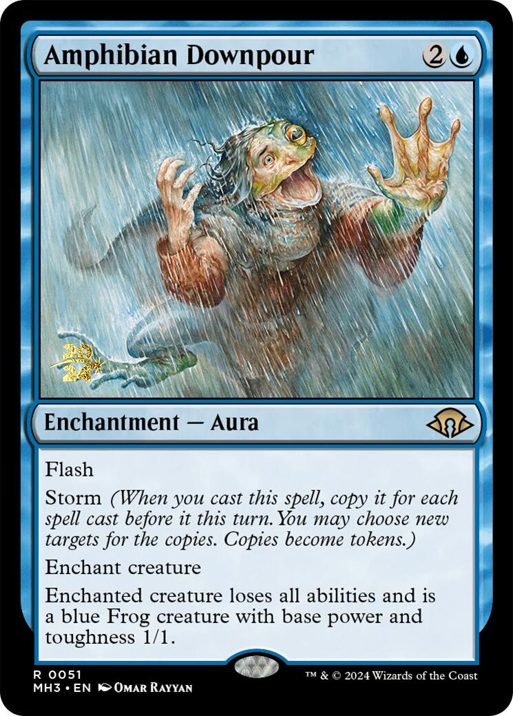 Amphibian Downpour [Modern Horizons 3 Prerelease Promos] | Exor Games Dartmouth