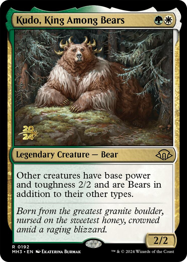 Kudo, King Among Bears [Modern Horizons 3 Prerelease Promos] | Exor Games Dartmouth