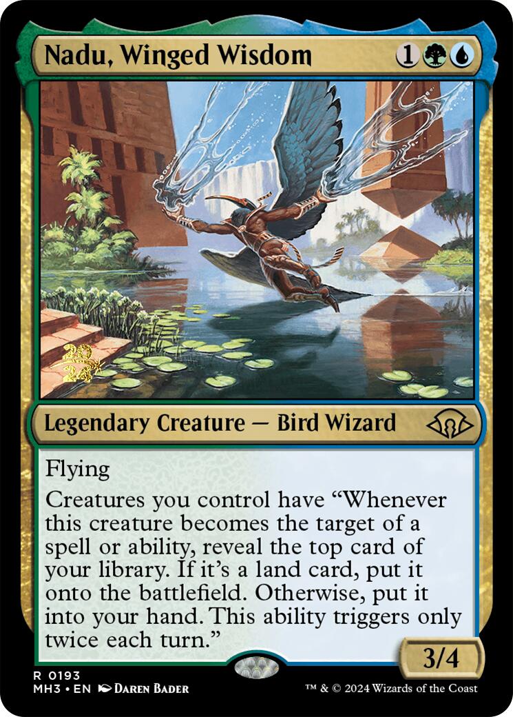 Nadu, Winged Wisdom [Modern Horizons 3 Prerelease Promos] | Exor Games Dartmouth