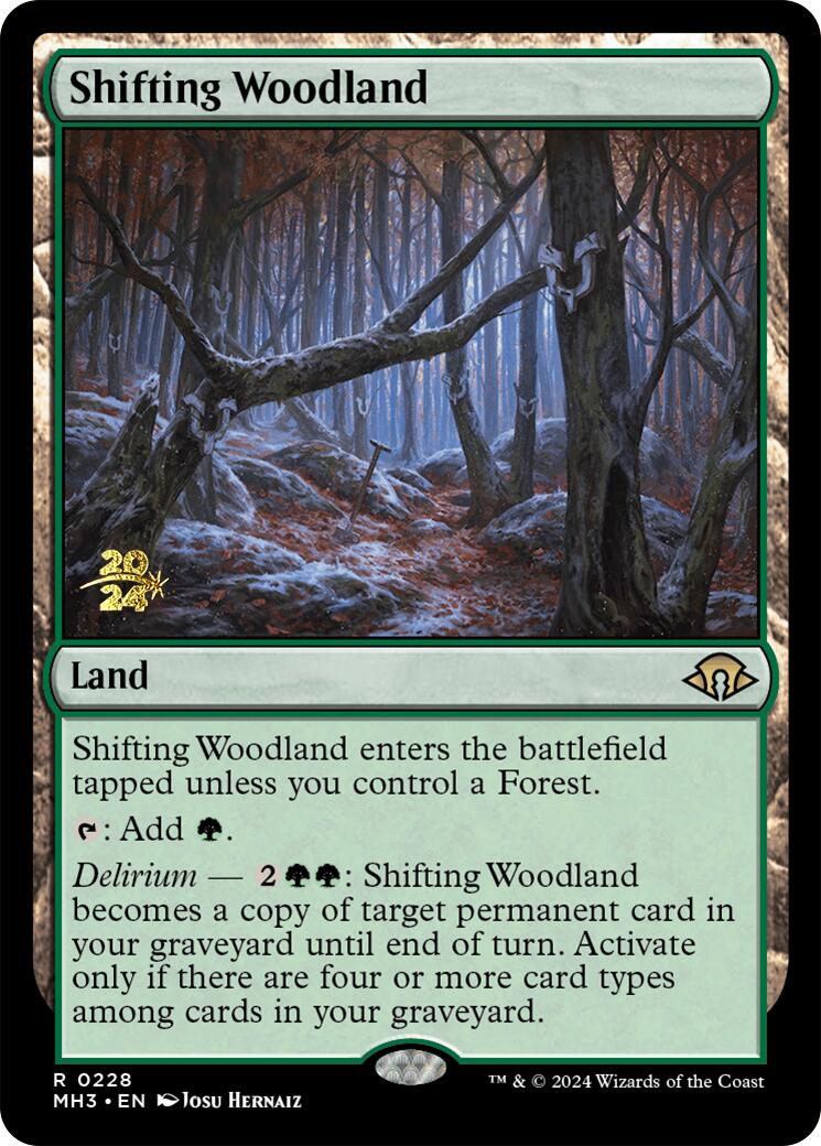 Shifting Woodland [Modern Horizons 3 Prerelease Promos] | Exor Games Dartmouth