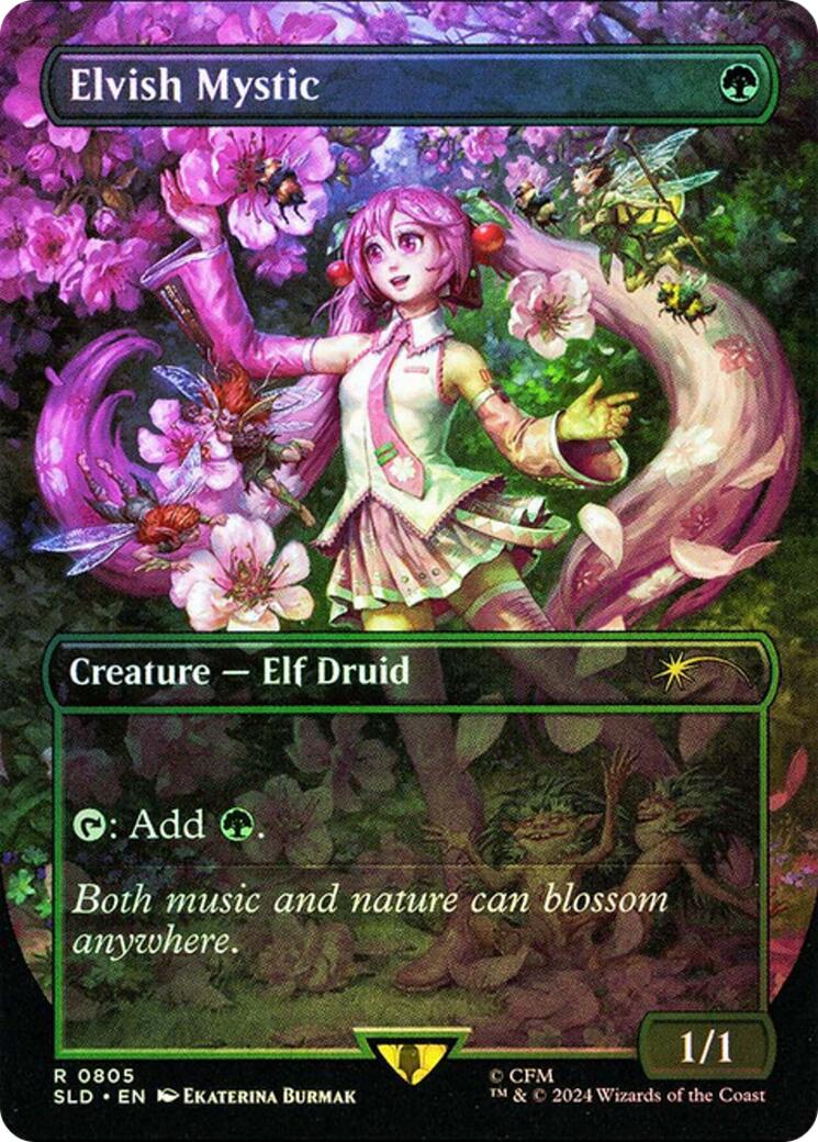 Elvish Mystic (0805 - Japanese Rainbow Foil) [Secret Lair Drop Series] | Exor Games Dartmouth
