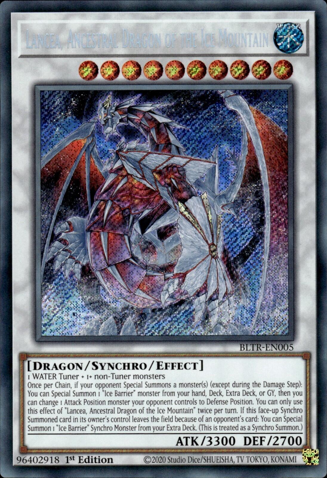 Lancea, Ancestral Dragon of the Ice Mountain [BLTR-EN005] Secret Rare | Exor Games Dartmouth