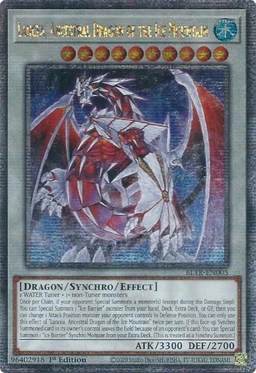 Lancea, Ancestral Dragon of the Ice Mountain (Quarter Century Secret Rare) [BLTR-EN005] Quarter Century Secret Rare | Exor Games Dartmouth