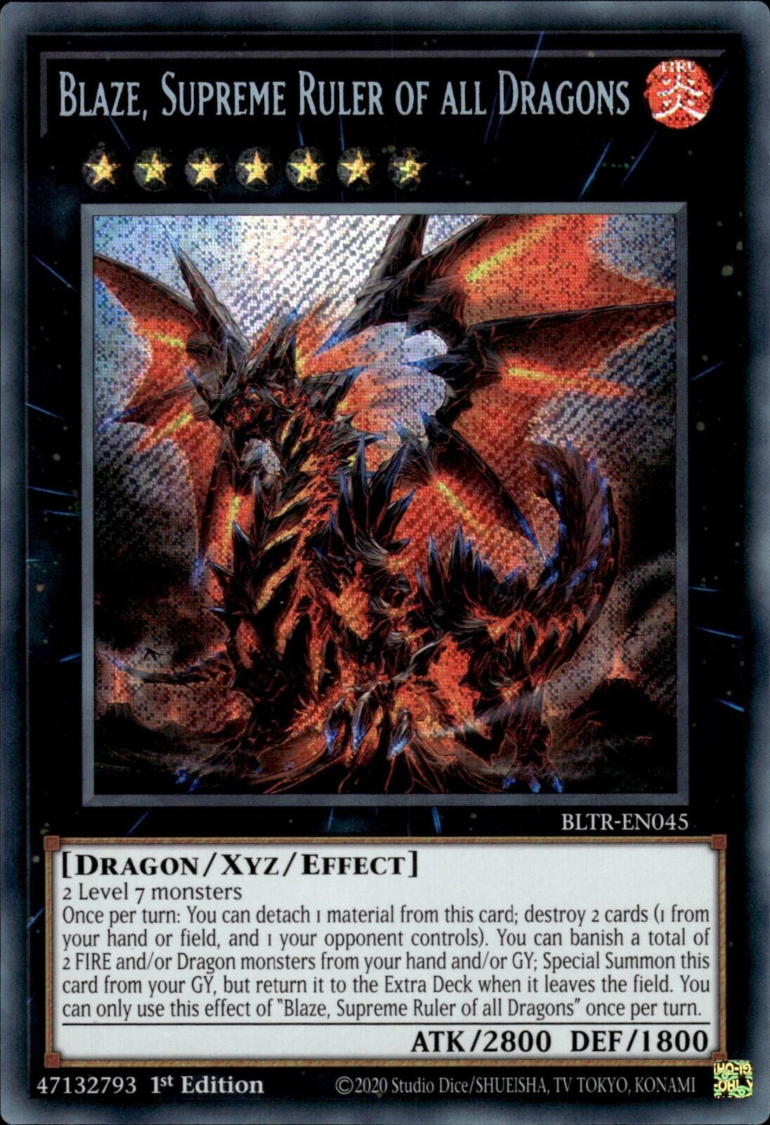 Blaze, Supreme Ruler of all Dragons [BLTR-EN045] Secret Rare | Exor Games Dartmouth