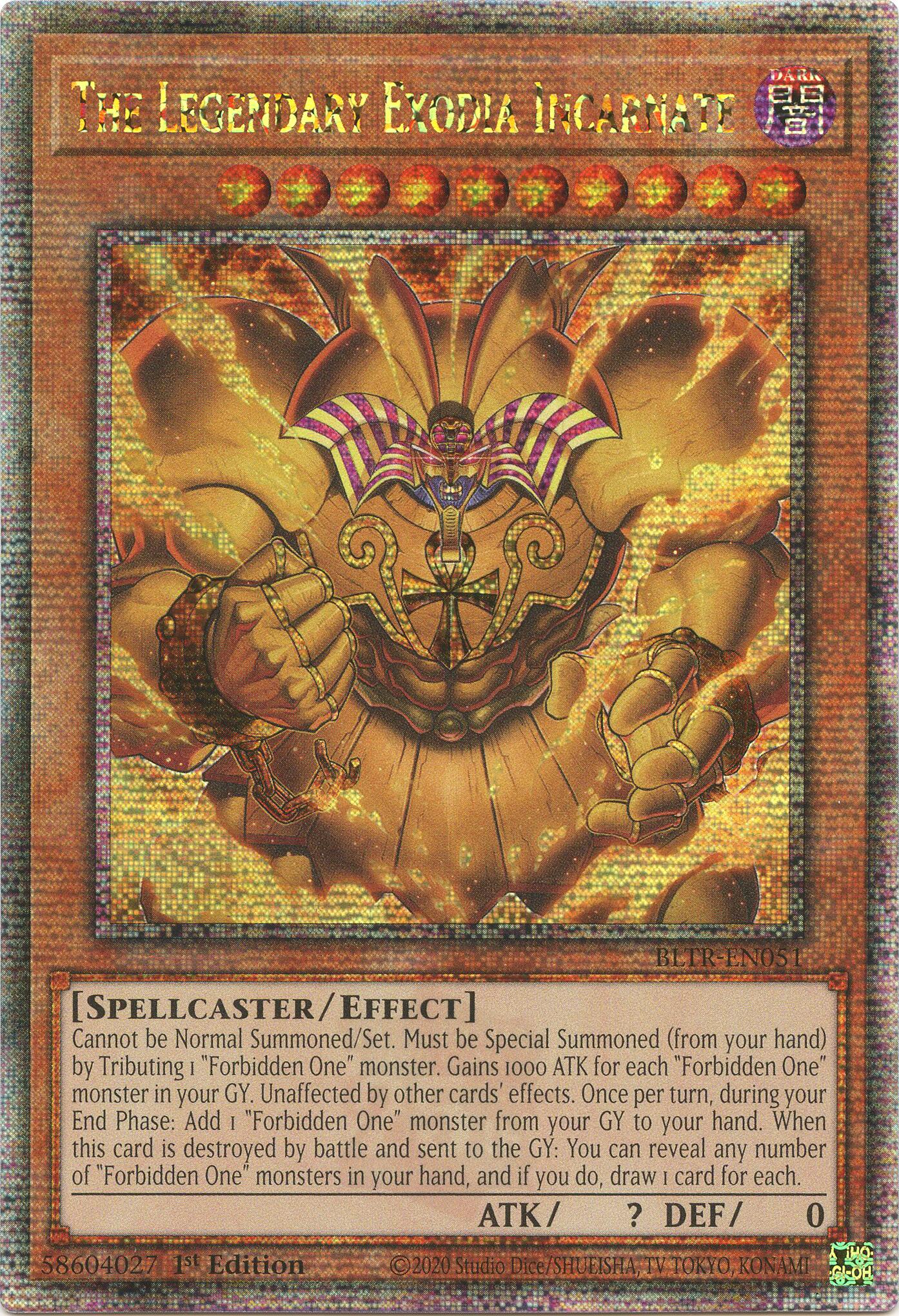 The Legendary Exodia Incarnate (Quarter Century Secret Rare) [BLTR-EN051] Quarter Century Secret Rare | Exor Games Dartmouth