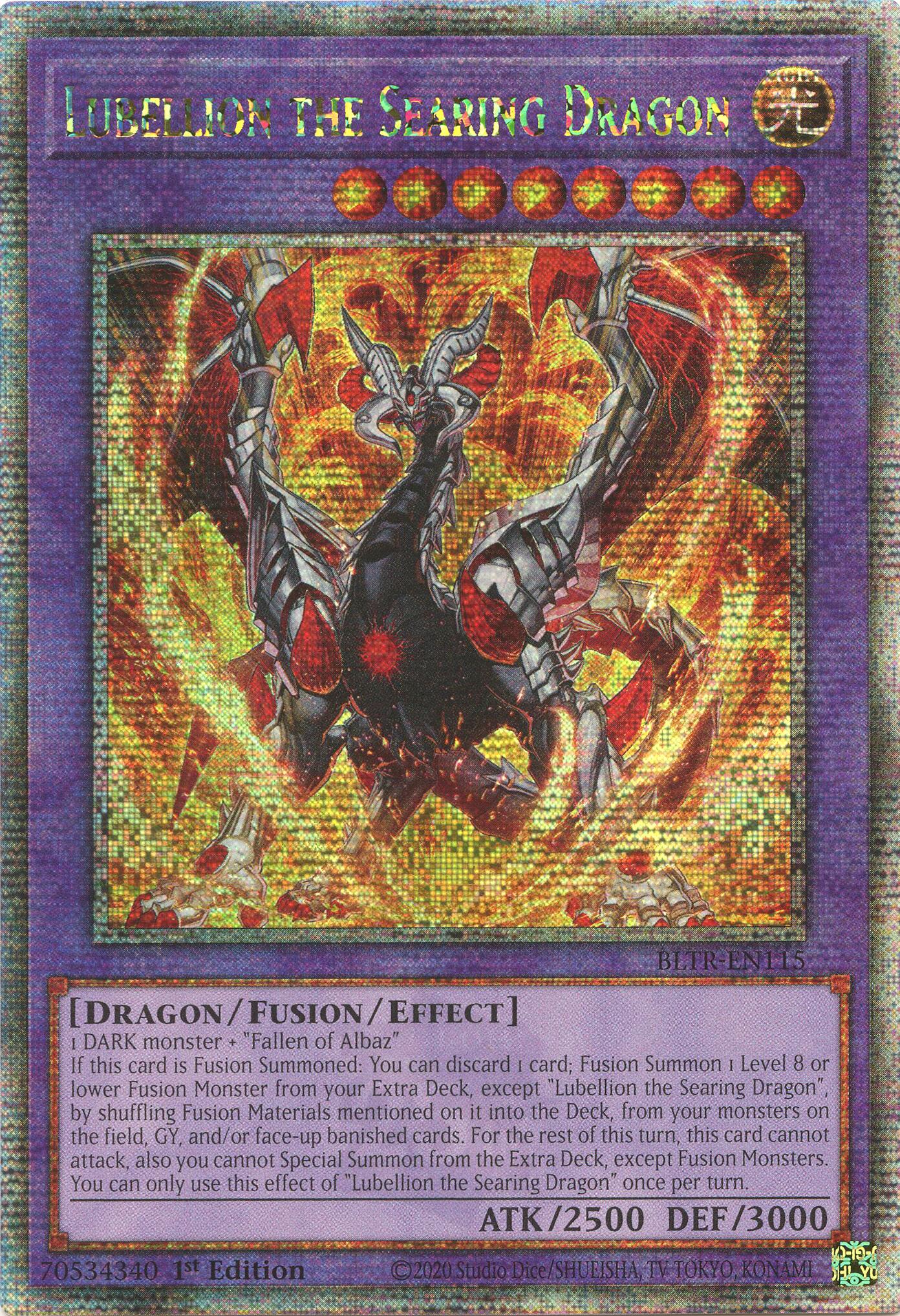 Lubellion the Searing Dragon (Quarter Century Secret Rare) [BLTR-EN115] Quarter Century Secret Rare | Exor Games Dartmouth