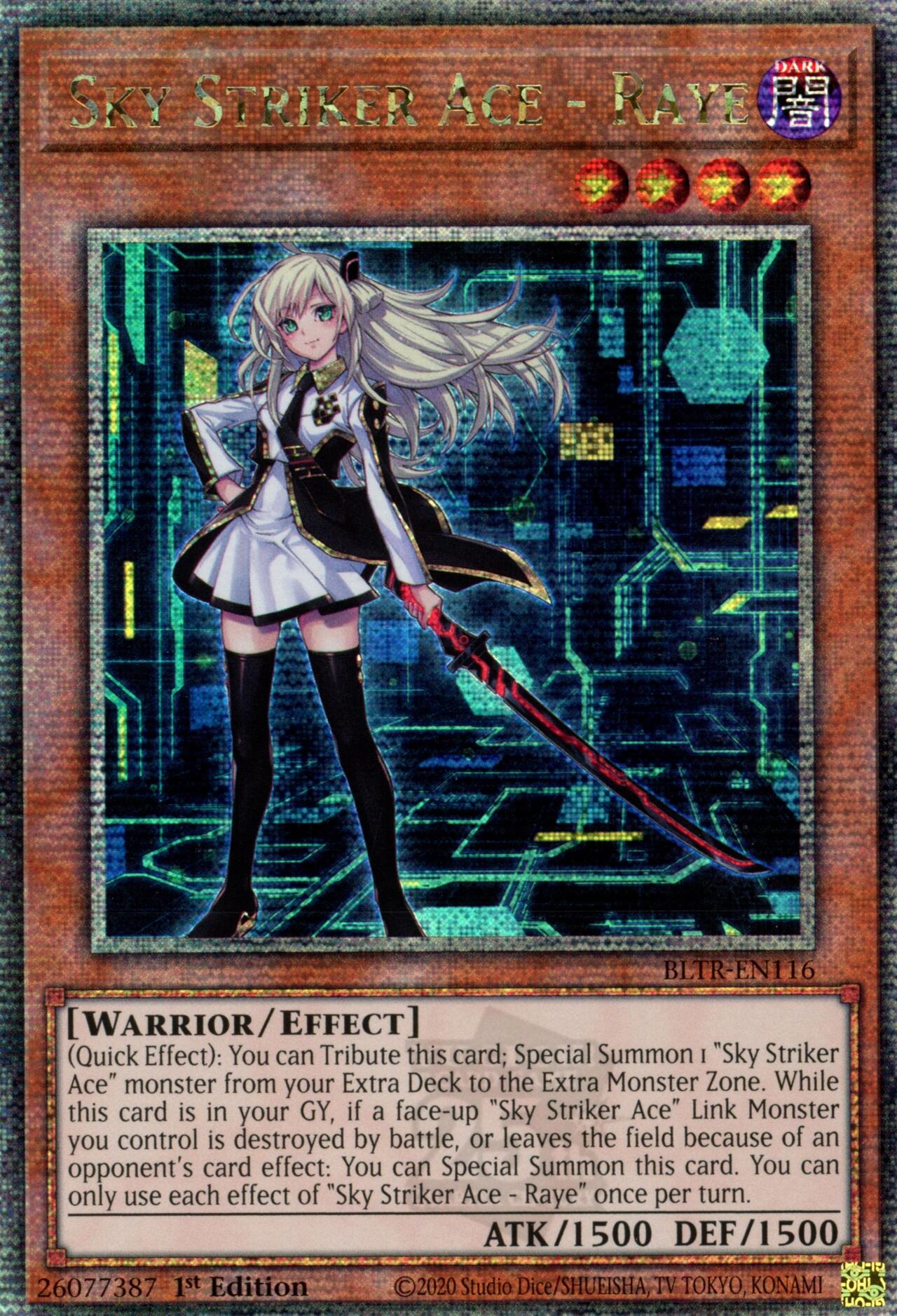 Sky Striker Ace - Raye (Quarter Century Secret Rare) [BLTR-EN116] Quarter Century Secret Rare | Exor Games Dartmouth