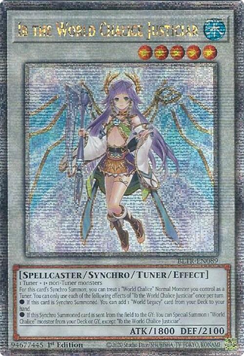 Ib the World Chalice Justiciar (Quarter Century Secret Rare) [BLTR-EN089] Quarter Century Secret Rare | Exor Games Dartmouth