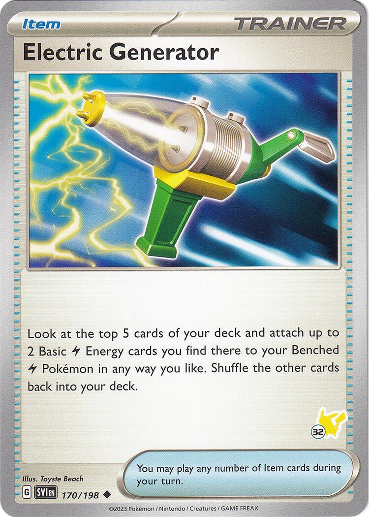 Electric Generator (170/198) (Pikachu Stamp #32) [Battle Academy 2024] | Exor Games Dartmouth