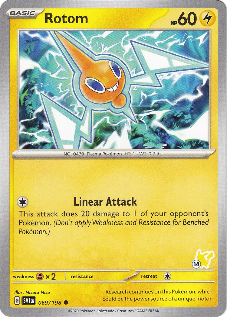 Rotom (069/198) (Pikachu Stamp #14) [Battle Academy 2024] | Exor Games Dartmouth