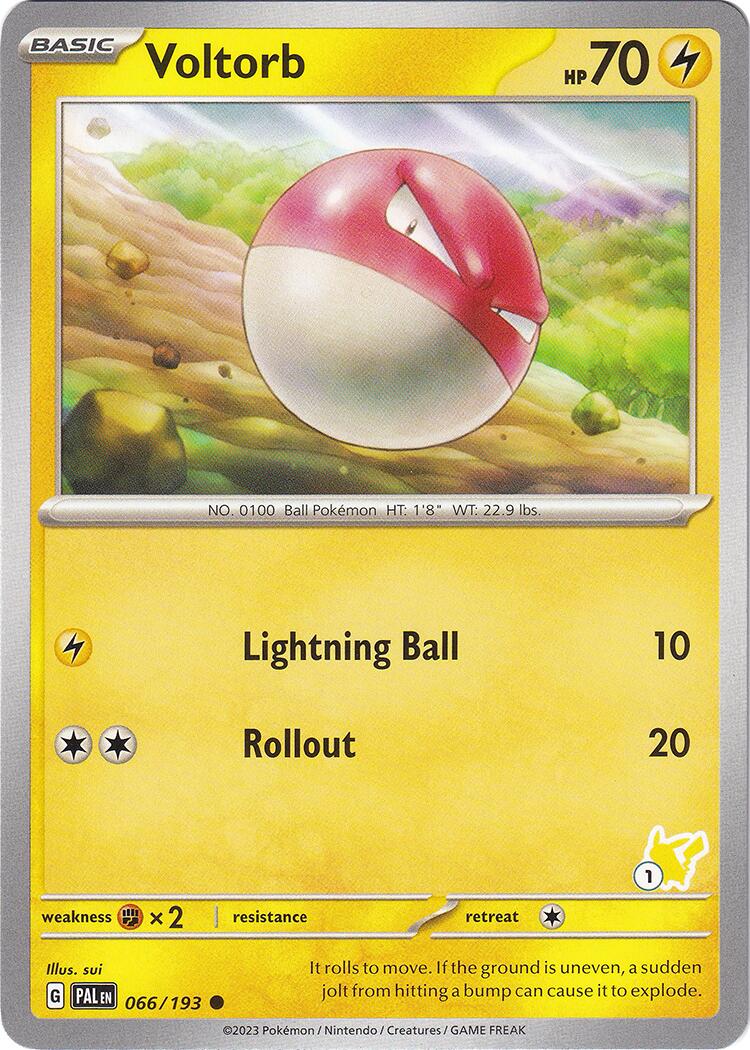 Voltorb (066/193) (Pikachu Stamp #1) [Battle Academy 2024] | Exor Games Dartmouth