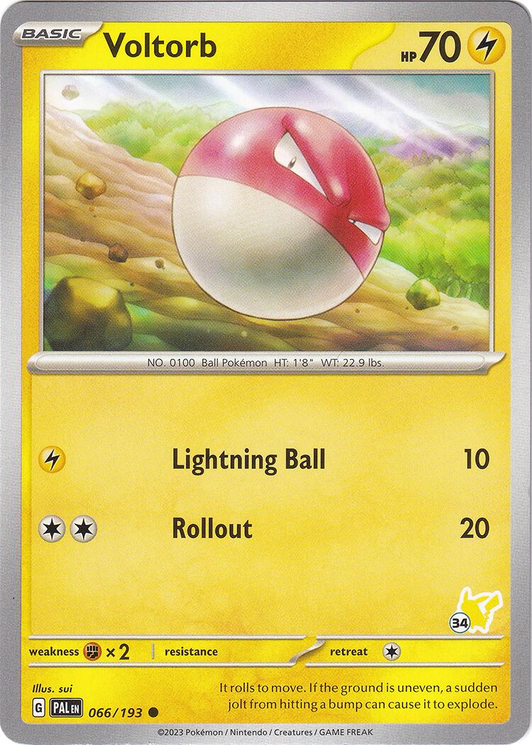 Voltorb (066/193) (Pikachu Stamp #34) [Battle Academy 2024] | Exor Games Dartmouth