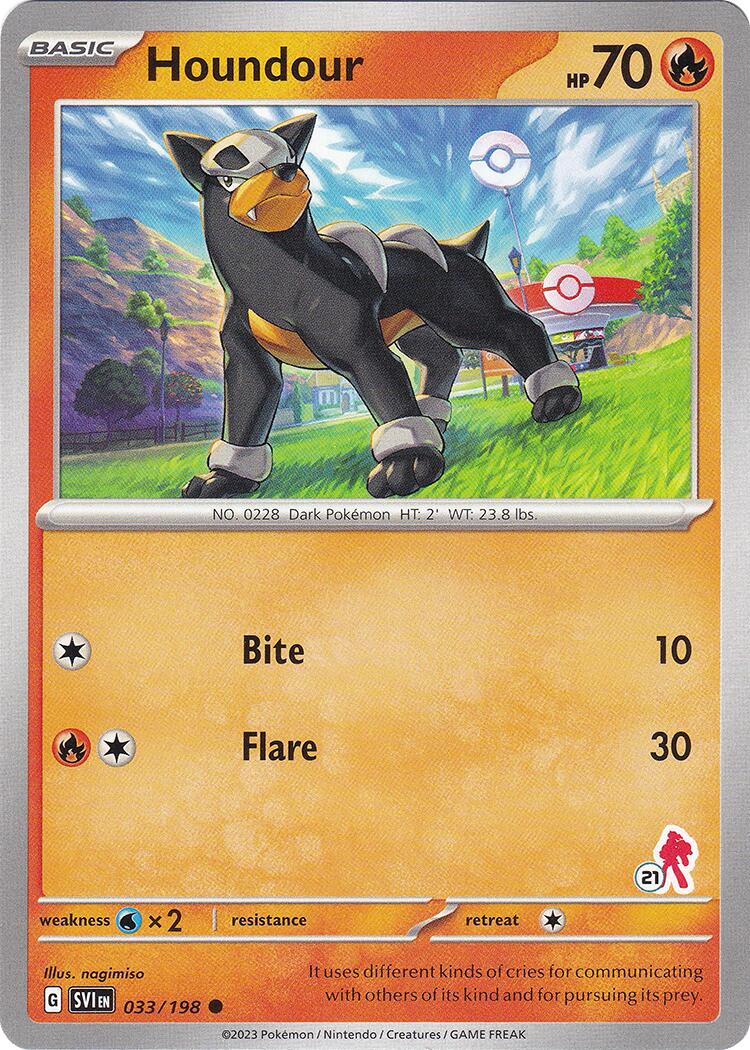 Houndour (033/198) (Armarouge Stamp #21) [Battle Academy 2024] | Exor Games Dartmouth