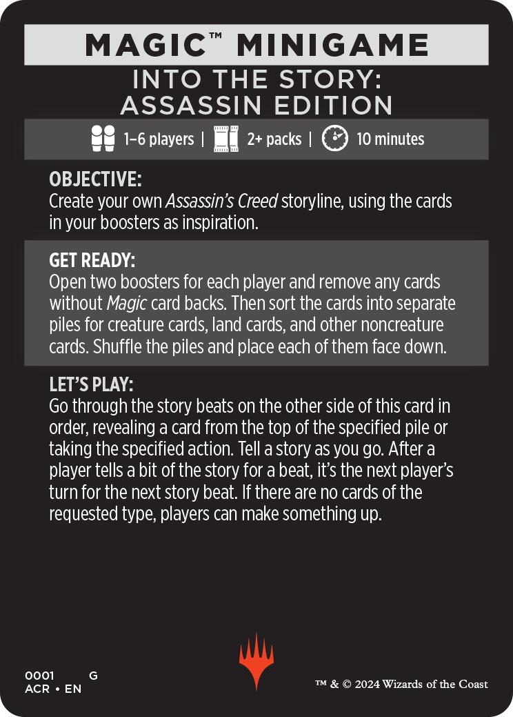 Into The Story: Assassin Edition (Magic Minigame) [Assassin's Creed Minigame] | Exor Games Dartmouth