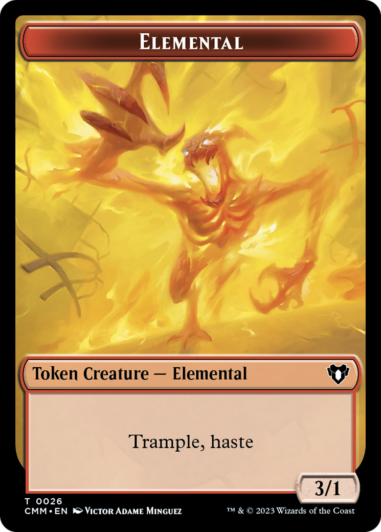 Elemental Token (26) [Commander Masters Tokens] | Exor Games Dartmouth