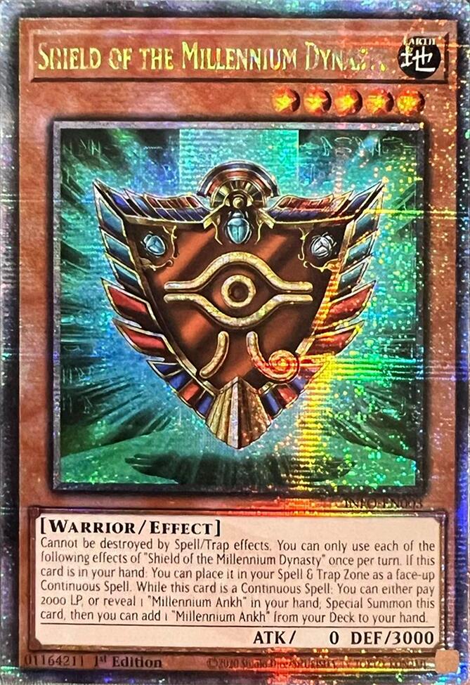 Shield of the Millennium Dynasty (Quarter Century Secret Rare) [INFO-EN003] Quarter Century Secret Rare | Exor Games Dartmouth