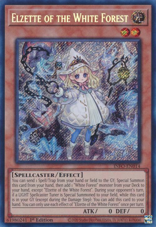 Elzette of the White Forest [INFO-EN014] Secret Rare | Exor Games Dartmouth