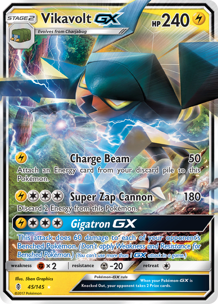 Vikavolt GX (45/145) [Sun & Moon: Guardians Rising] | Exor Games Dartmouth