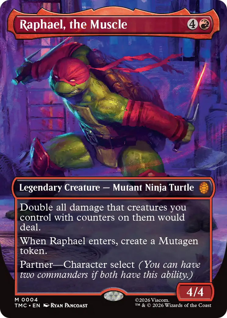 Raphael, the Muscle (Borderless) [Teenage Mutant Ninja Turtles Commander] | Exor Games Dartmouth
