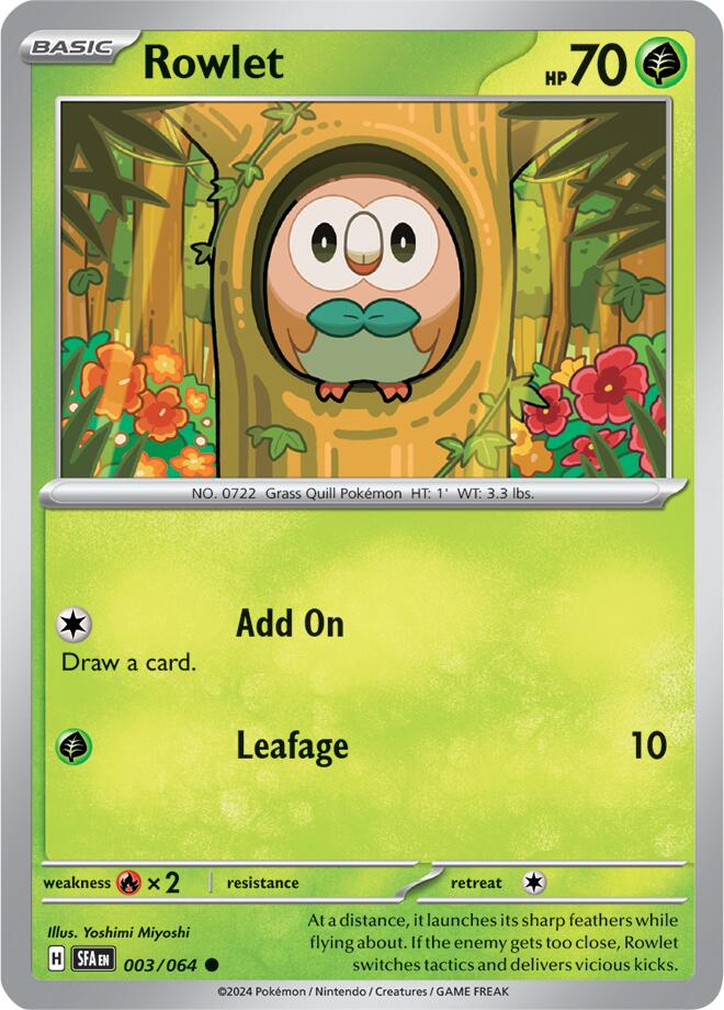 Rowlet (003/064) [Scarlet & Violet: Shrouded Fable] | Exor Games Dartmouth