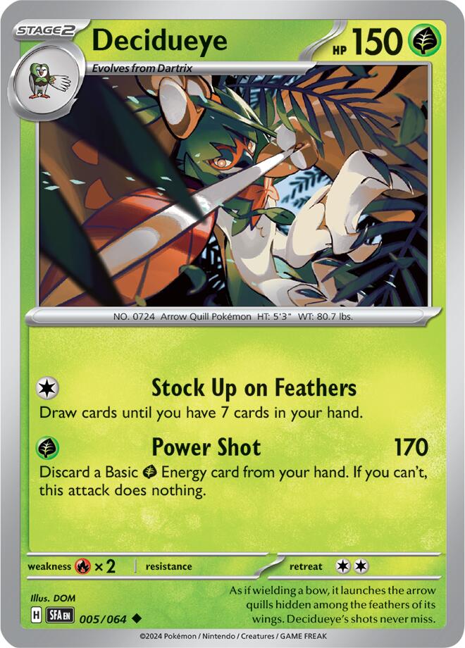 Decidueye (005/064) [Scarlet & Violet: Shrouded Fable] | Exor Games Dartmouth