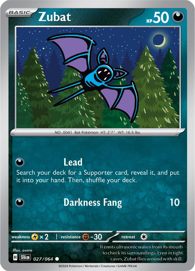 Zubat (027/064) [Scarlet & Violet: Shrouded Fable] | Exor Games Dartmouth