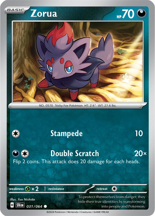 Zorua (031/064) [Scarlet & Violet: Shrouded Fable] | Exor Games Dartmouth