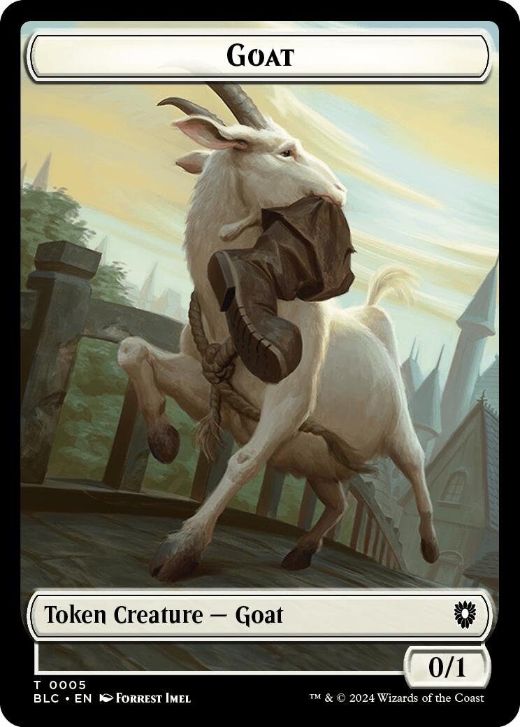 Goat // Wolf (032) Double-Sided Token [Bloomburrow Commander Tokens] | Exor Games Dartmouth