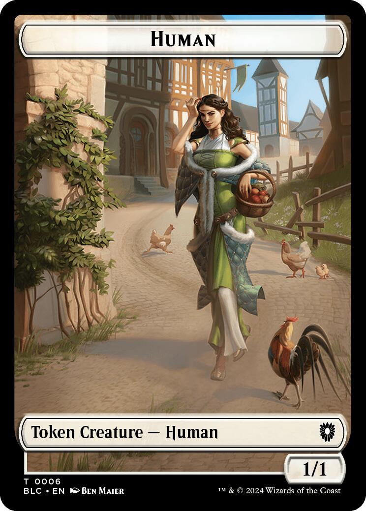 Human // Soldier Double-Sided Token [Bloomburrow Commander Tokens] | Exor Games Dartmouth