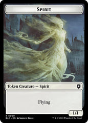 Spirit // Faerie Double-Sided Token [Bloomburrow Commander Tokens] | Exor Games Dartmouth