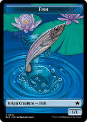 Bird (011) // Fish Double-Sided Token [Bloomburrow Commander Tokens] | Exor Games Dartmouth