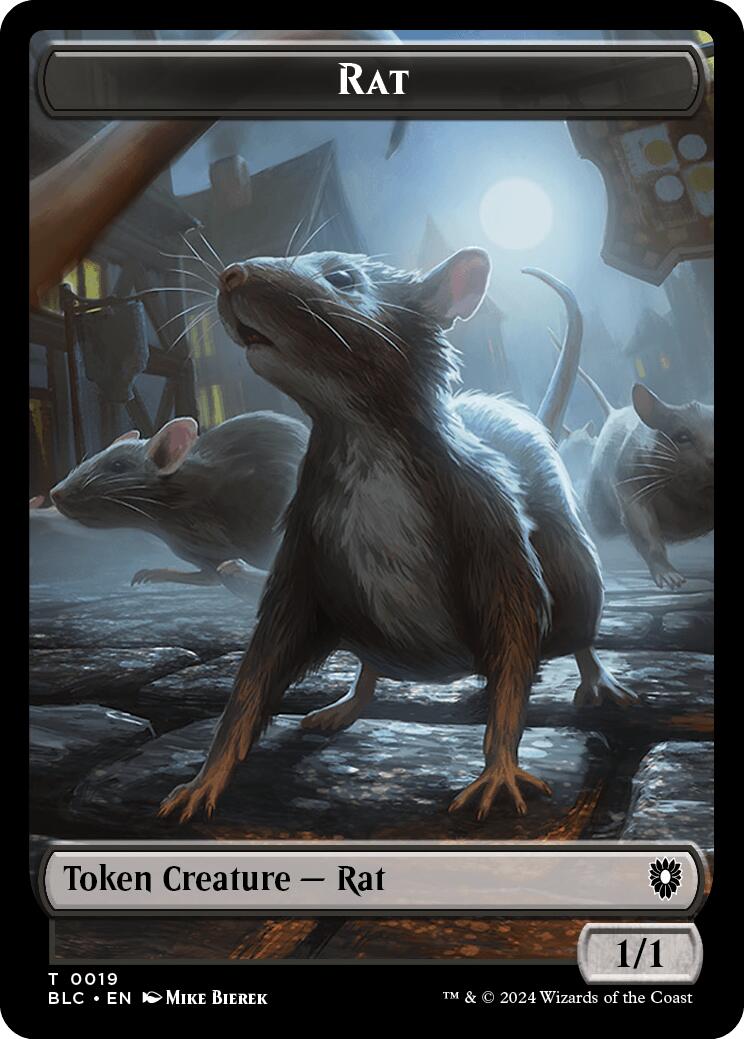 Rat // Raccoon Double-Sided Token [Bloomburrow Commander Tokens] | Exor Games Dartmouth