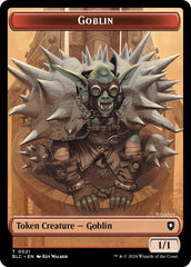 Goblin // Thopter Double-Sided Token [Bloomburrow Commander Tokens] | Exor Games Dartmouth