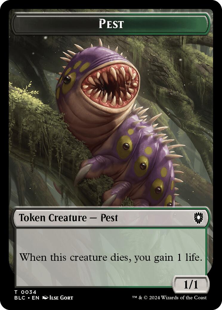 Pest // Shapeshifter Double-Sided Token [Bloomburrow Commander Tokens] | Exor Games Dartmouth