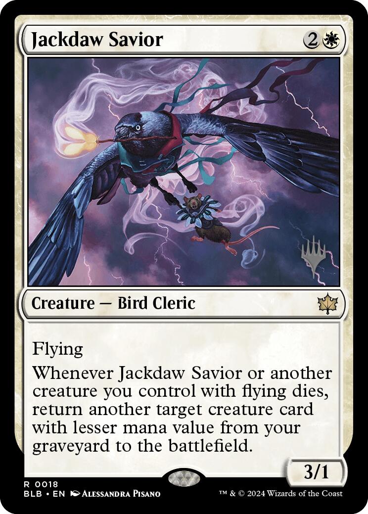 Jackdaw Savior (Promo Pack) [Bloomburrow Promos] | Exor Games Dartmouth