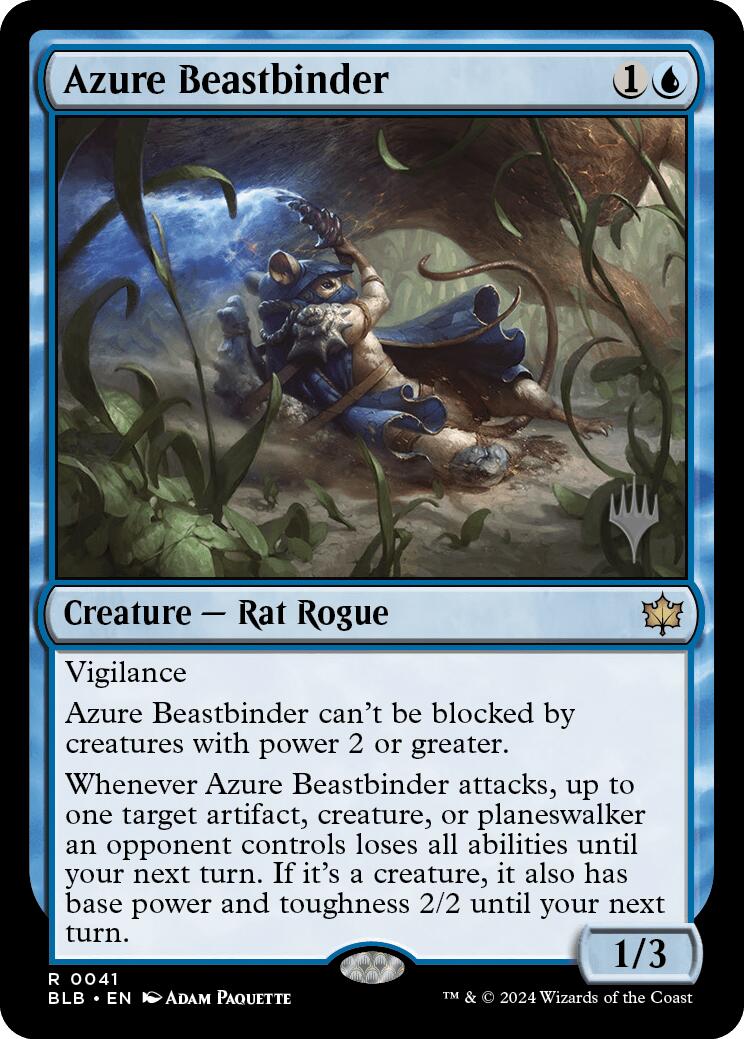 Azure Beastbinder (Promo Pack) [Bloomburrow Promos] | Exor Games Dartmouth