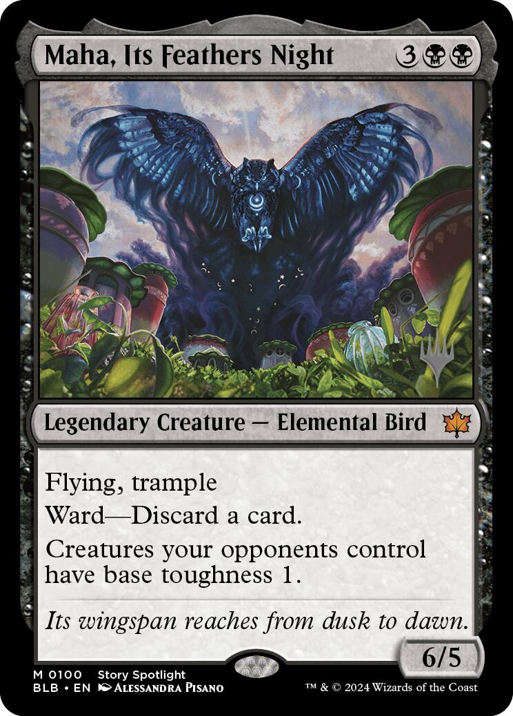 Maha, Its Feathers Night (Promo Pack) [Bloomburrow Promos] | Exor Games Dartmouth