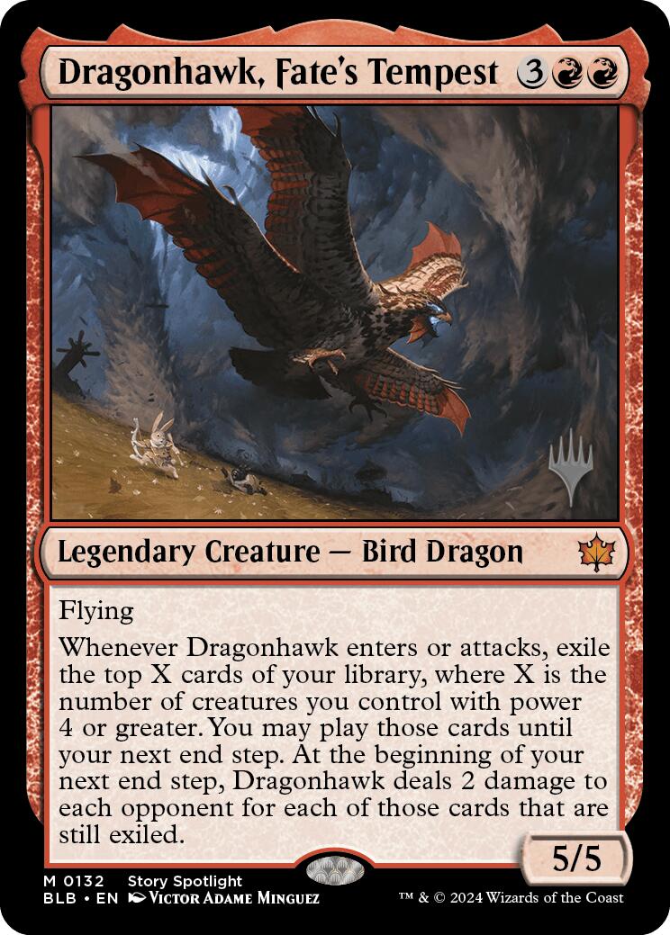 Dragonhawk, Fate's Tempest (Promo Pack) [Bloomburrow Promos] | Exor Games Dartmouth