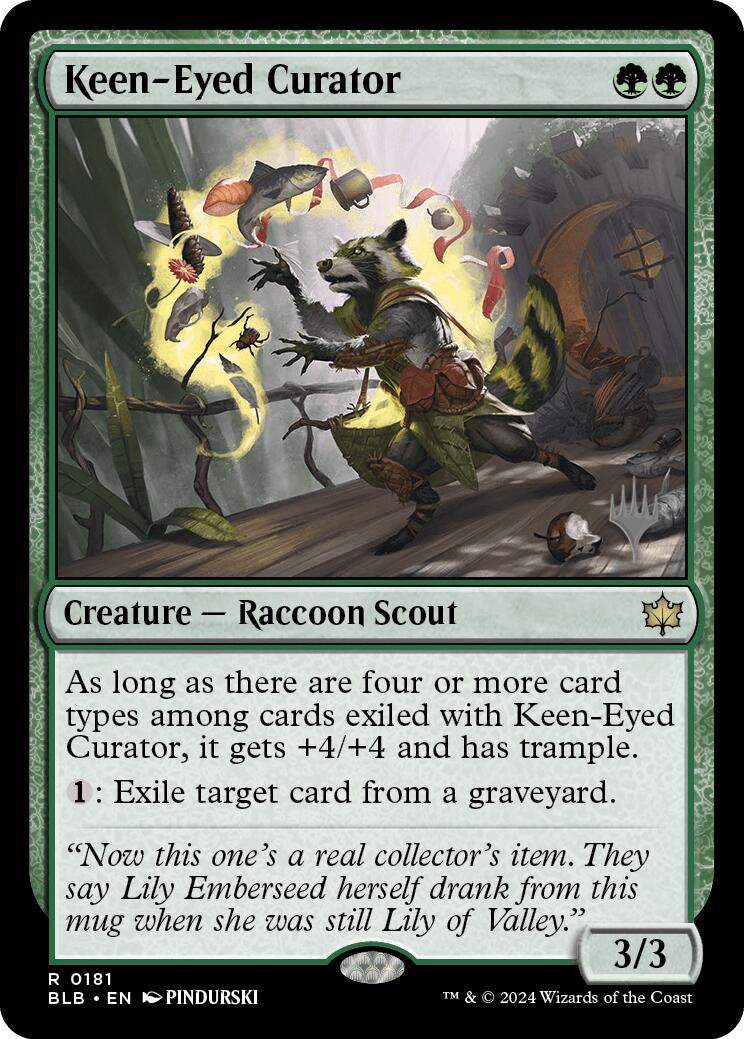 Keen-Eyed Curator (Promo Pack) [Bloomburrow Promos] | Exor Games Dartmouth