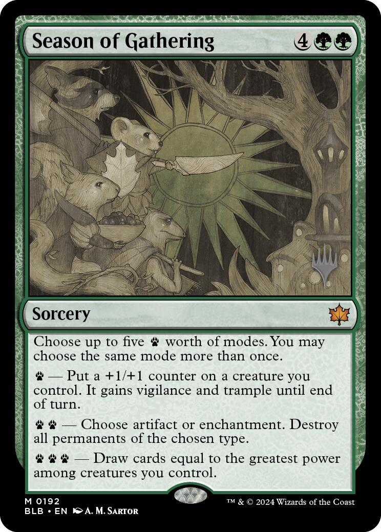 Season of Gathering (Promo Pack) [Bloomburrow Promos] | Exor Games Dartmouth