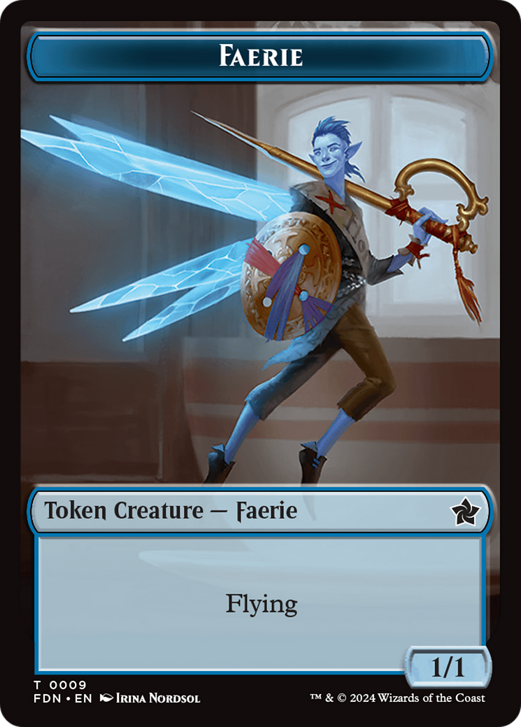Soldier // Faerie Double-Sided Token [Foundations Tokens] | Exor Games Dartmouth