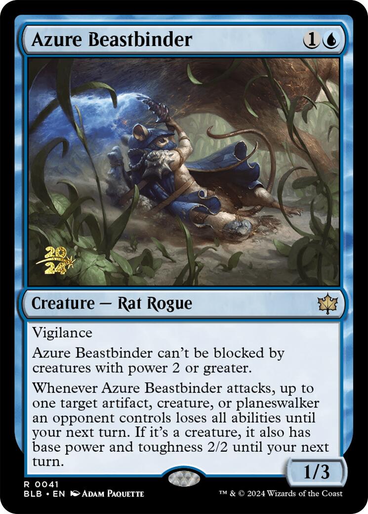 Azure Beastbinder [Bloomburrow Prerelease Promos] | Exor Games Dartmouth