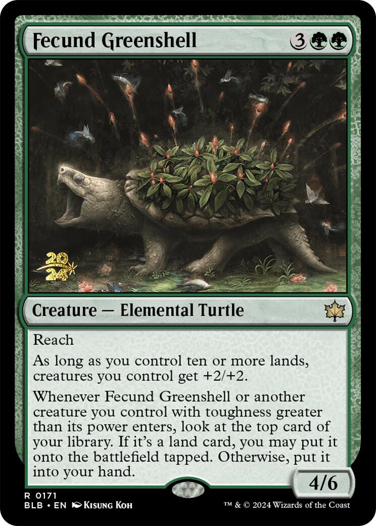 Fecund Greenshell [Bloomburrow Prerelease Promos] | Exor Games Dartmouth
