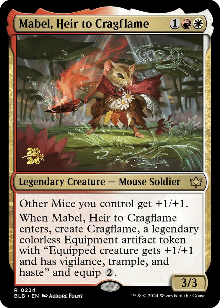 Mabel, Heir to Cragflame [Bloomburrow Prerelease Promos] | Exor Games Dartmouth