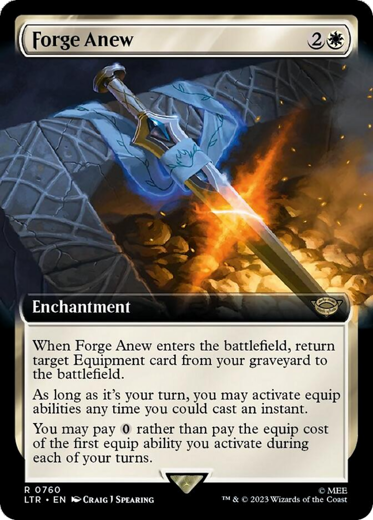 Forge Anew (Extended Art) (Surge Foil) [The Lord of the Rings: Tales of Middle-Earth] | Exor Games Dartmouth