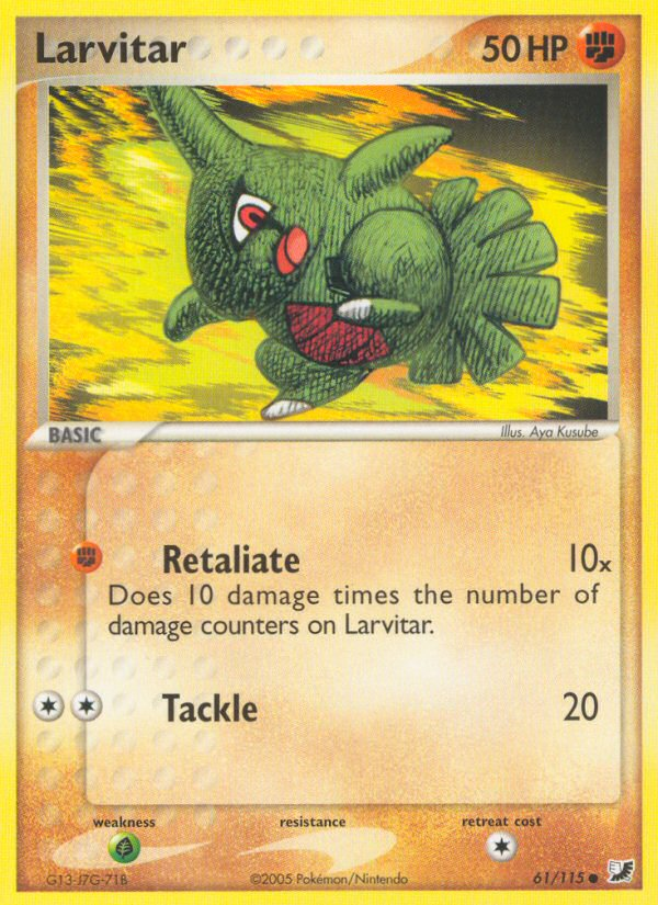 Larvitar (61/115) [EX: Unseen Forces] | Exor Games Dartmouth